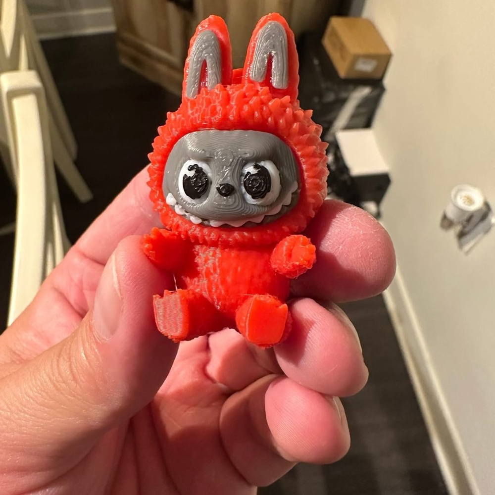 Adorable Red and Gray 3D Little Boo Boo Action Figure